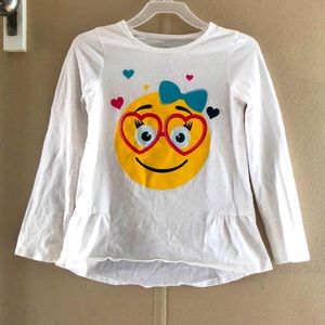 Girl’s Smiley Face Long-sleeved shirt